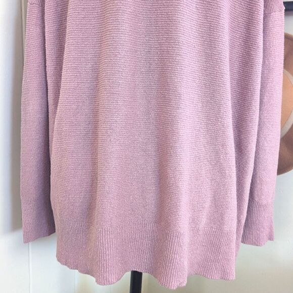 Eileen Fisher Pastel Petal Pink Linen Minimalist Preppy Quiet Luxury Sweater L - Picture 9 of 10